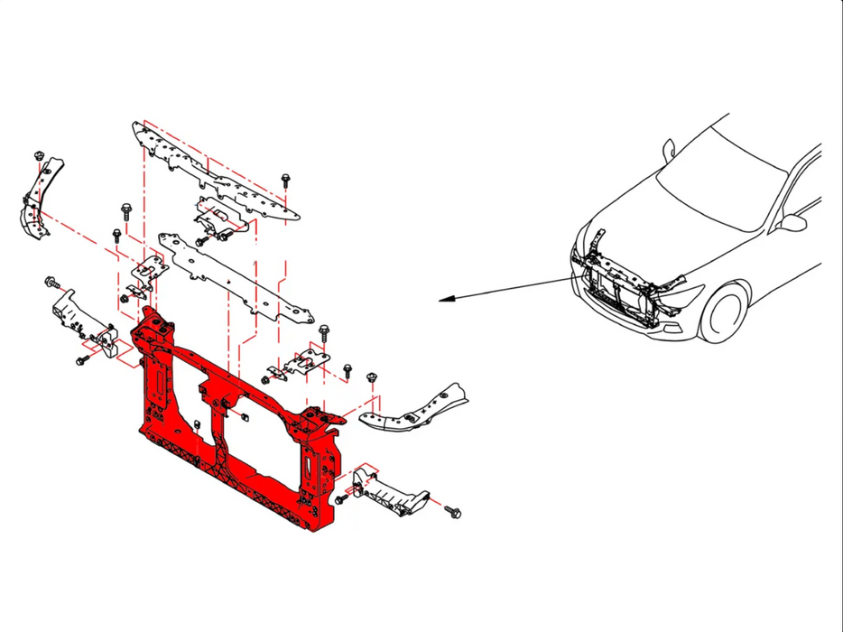front crossmember / K‑frame / subframe